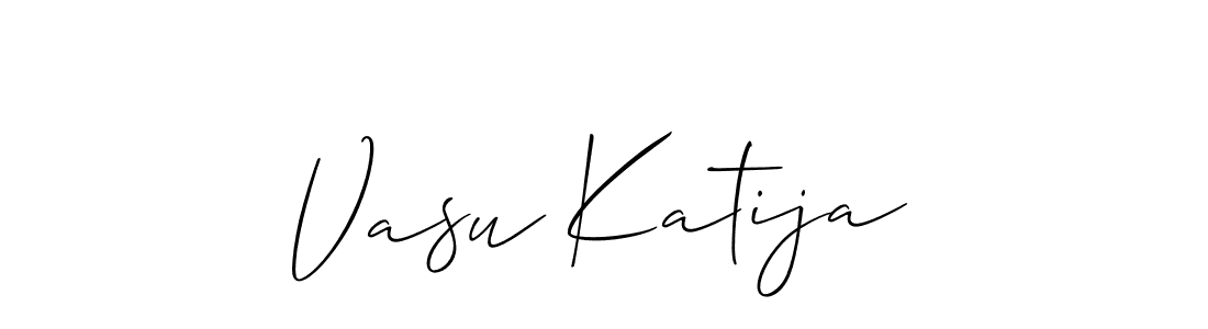 How to make Vasu Katija signature? Allison_Script is a professional autograph style. Create handwritten signature for Vasu Katija name. Vasu Katija signature style 2 images and pictures png