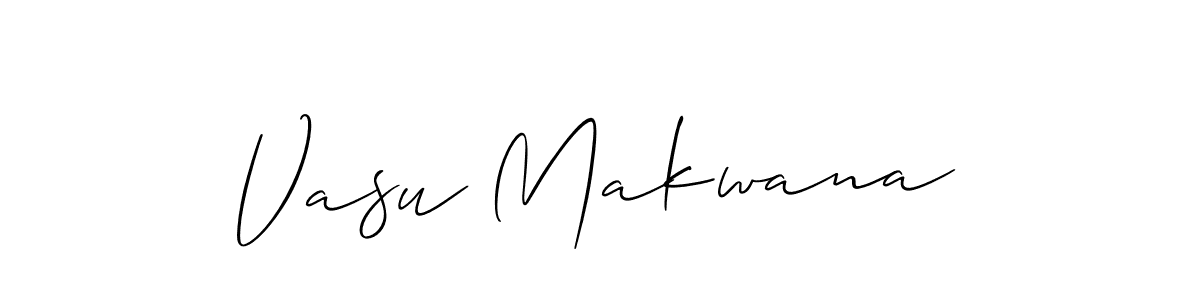 Make a short Vasu Makwana signature style. Manage your documents anywhere anytime using Allison_Script. Create and add eSignatures, submit forms, share and send files easily. Vasu Makwana signature style 2 images and pictures png