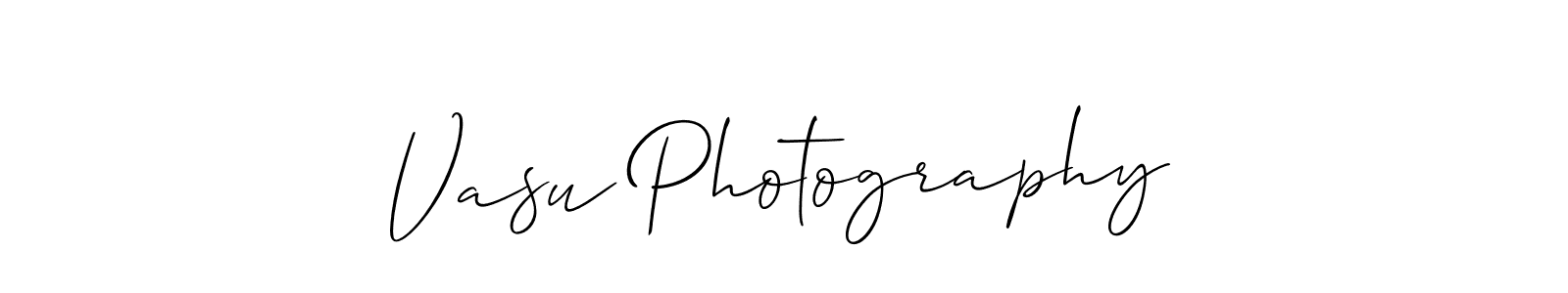 Design your own signature with our free online signature maker. With this signature software, you can create a handwritten (Allison_Script) signature for name Vasu Photography. Vasu Photography signature style 2 images and pictures png