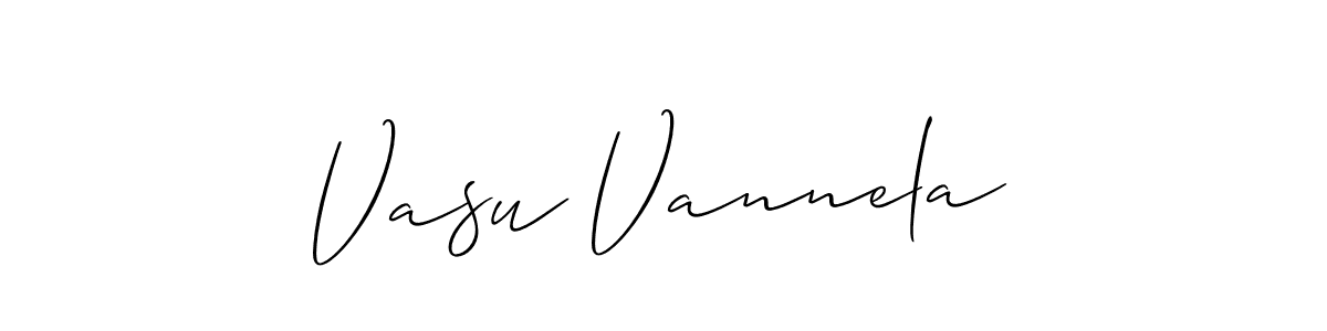 Similarly Allison_Script is the best handwritten signature design. Signature creator online .You can use it as an online autograph creator for name Vasu Vannela. Vasu Vannela signature style 2 images and pictures png