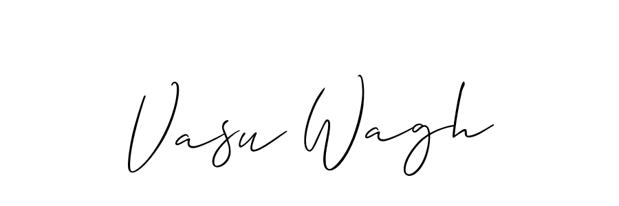 How to make Vasu Wagh name signature. Use Allison_Script style for creating short signs online. This is the latest handwritten sign. Vasu Wagh signature style 2 images and pictures png