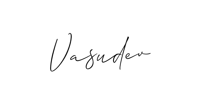 How to make Vasudev signature? Allison_Script is a professional autograph style. Create handwritten signature for Vasudev name. Vasudev signature style 2 images and pictures png