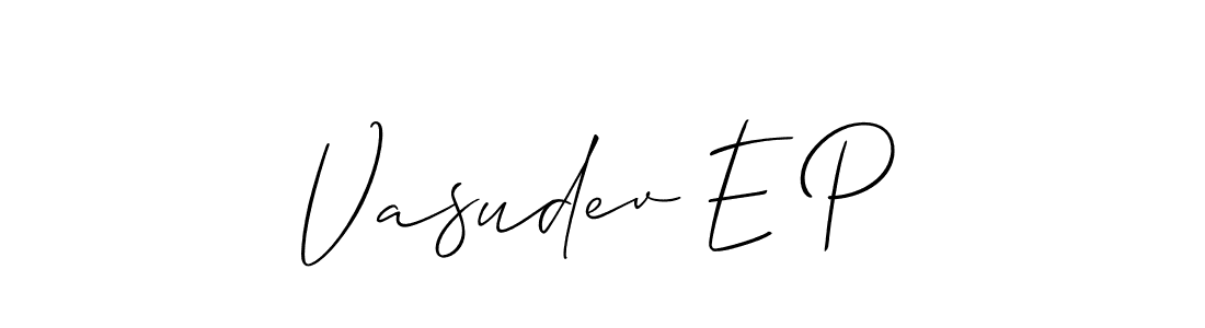 You can use this online signature creator to create a handwritten signature for the name Vasudev E P. This is the best online autograph maker. Vasudev E P signature style 2 images and pictures png