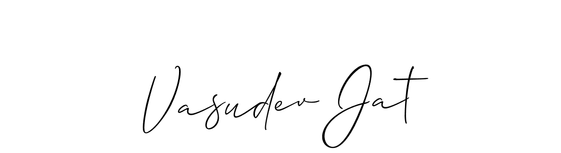 It looks lik you need a new signature style for name Vasudev Jat. Design unique handwritten (Allison_Script) signature with our free signature maker in just a few clicks. Vasudev Jat signature style 2 images and pictures png