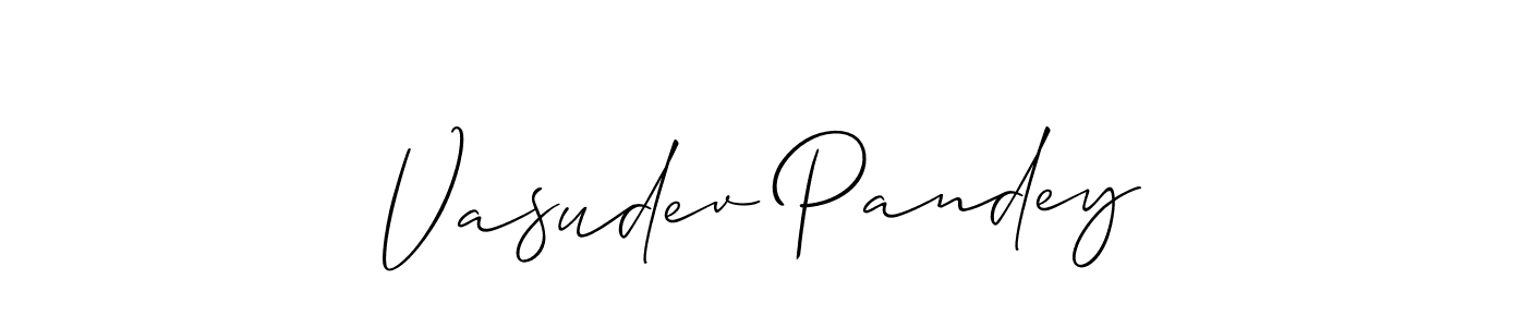 How to Draw Vasudev Pandey signature style? Allison_Script is a latest design signature styles for name Vasudev Pandey. Vasudev Pandey signature style 2 images and pictures png