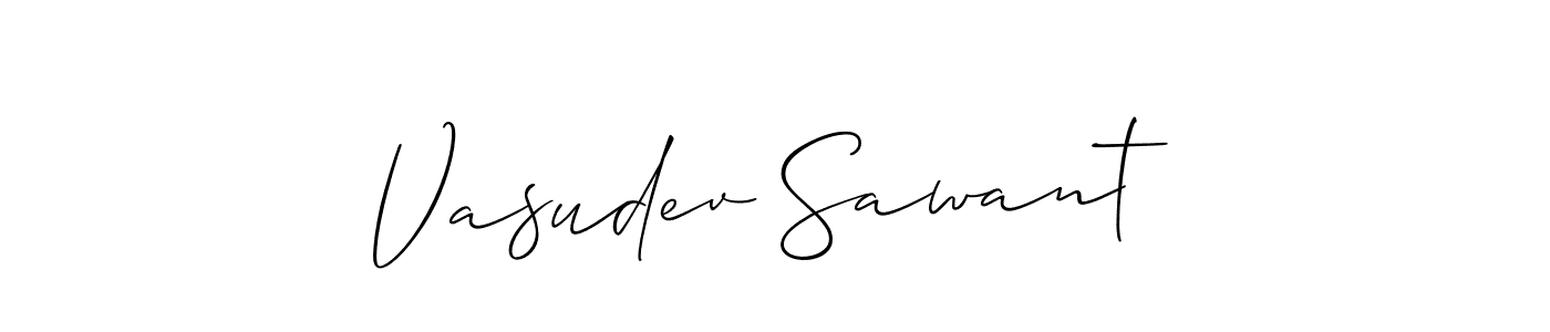 Make a beautiful signature design for name Vasudev Sawant. With this signature (Allison_Script) style, you can create a handwritten signature for free. Vasudev Sawant signature style 2 images and pictures png