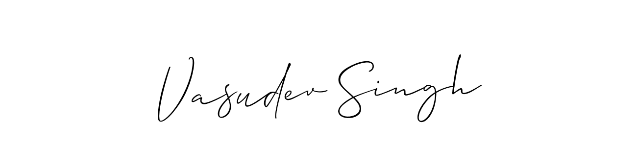 Allison_Script is a professional signature style that is perfect for those who want to add a touch of class to their signature. It is also a great choice for those who want to make their signature more unique. Get Vasudev Singh name to fancy signature for free. Vasudev Singh signature style 2 images and pictures png