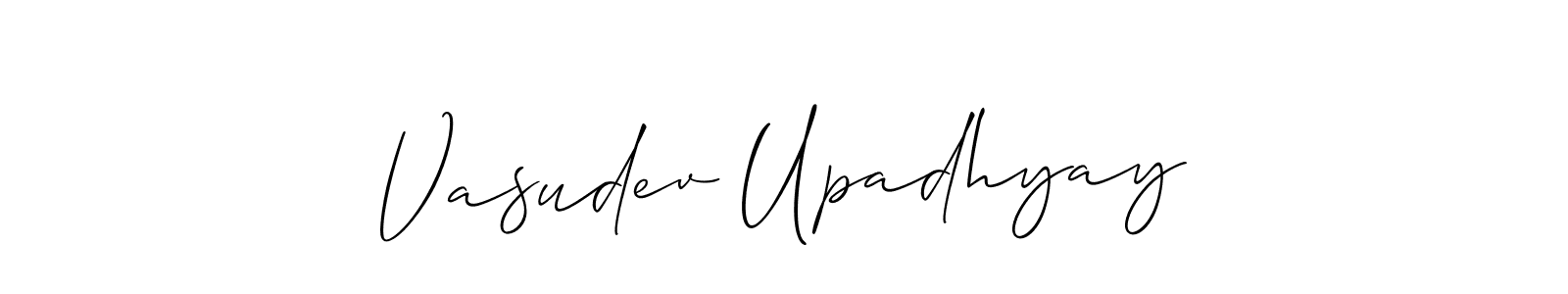 Allison_Script is a professional signature style that is perfect for those who want to add a touch of class to their signature. It is also a great choice for those who want to make their signature more unique. Get Vasudev Upadhyay name to fancy signature for free. Vasudev Upadhyay signature style 2 images and pictures png