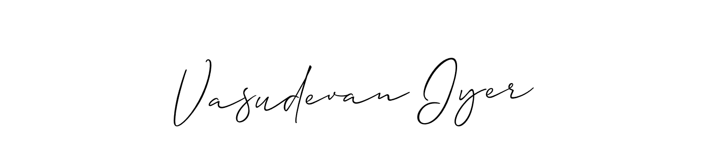 You should practise on your own different ways (Allison_Script) to write your name (Vasudevan Iyer) in signature. don't let someone else do it for you. Vasudevan Iyer signature style 2 images and pictures png