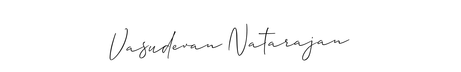 Use a signature maker to create a handwritten signature online. With this signature software, you can design (Allison_Script) your own signature for name Vasudevan Natarajan. Vasudevan Natarajan signature style 2 images and pictures png