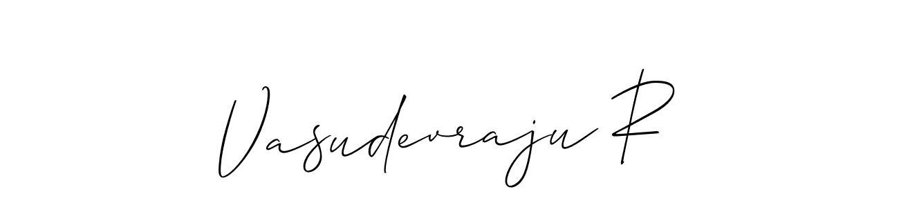This is the best signature style for the Vasudevraju R name. Also you like these signature font (Allison_Script). Mix name signature. Vasudevraju R signature style 2 images and pictures png