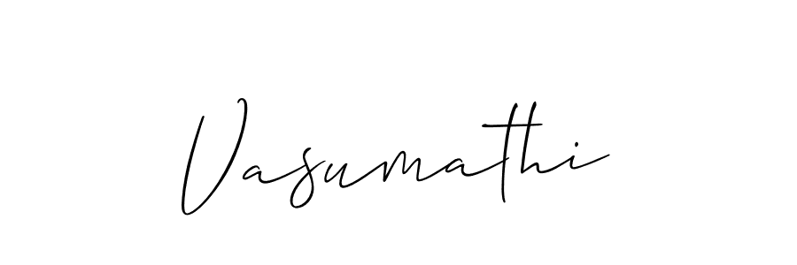 How to make Vasumathi signature? Allison_Script is a professional autograph style. Create handwritten signature for Vasumathi name. Vasumathi signature style 2 images and pictures png