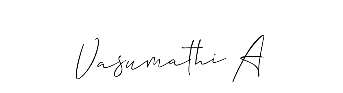 Vasumathi A stylish signature style. Best Handwritten Sign (Allison_Script) for my name. Handwritten Signature Collection Ideas for my name Vasumathi A. Vasumathi A signature style 2 images and pictures png