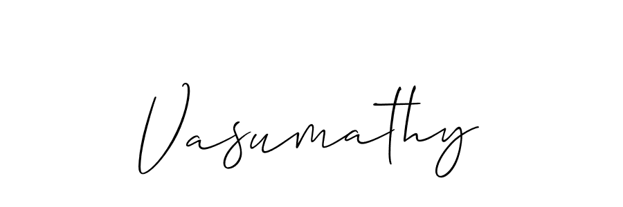 Also we have Vasumathy name is the best signature style. Create professional handwritten signature collection using Allison_Script autograph style. Vasumathy signature style 2 images and pictures png