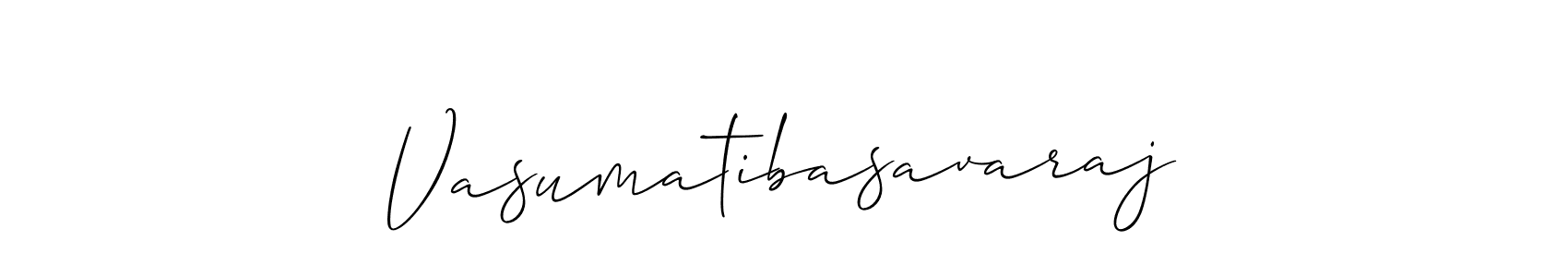 Use a signature maker to create a handwritten signature online. With this signature software, you can design (Allison_Script) your own signature for name Vasumatibasavaraj. Vasumatibasavaraj signature style 2 images and pictures png