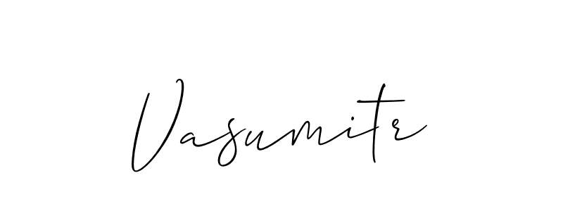 Make a beautiful signature design for name Vasumitr. With this signature (Allison_Script) style, you can create a handwritten signature for free. Vasumitr signature style 2 images and pictures png