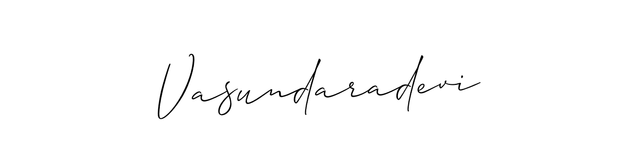 Once you've used our free online signature maker to create your best signature Allison_Script style, it's time to enjoy all of the benefits that Vasundaradevi name signing documents. Vasundaradevi signature style 2 images and pictures png