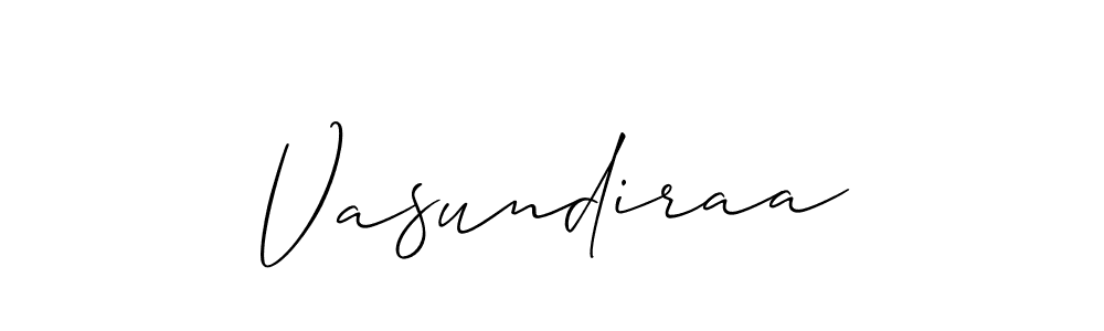 Make a beautiful signature design for name Vasundiraa. With this signature (Allison_Script) style, you can create a handwritten signature for free. Vasundiraa signature style 2 images and pictures png