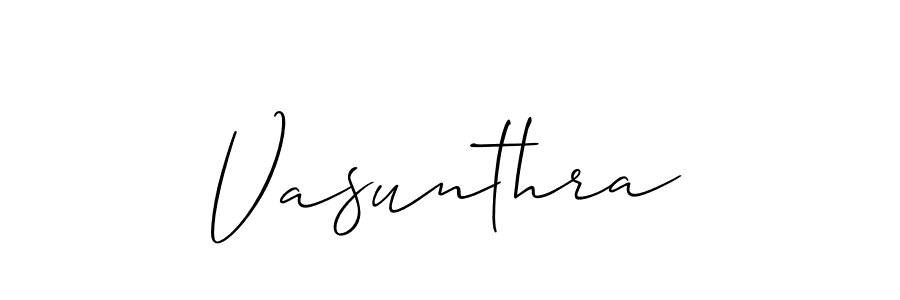 Use a signature maker to create a handwritten signature online. With this signature software, you can design (Allison_Script) your own signature for name Vasunthra. Vasunthra signature style 2 images and pictures png