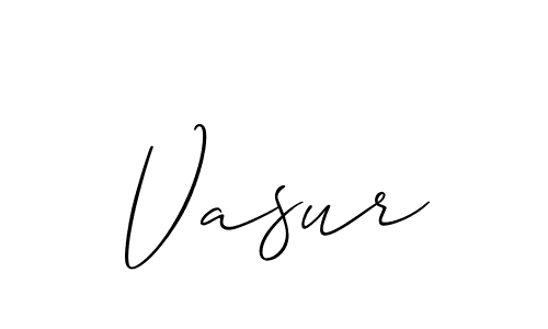 You should practise on your own different ways (Allison_Script) to write your name (Vasur) in signature. don't let someone else do it for you. Vasur signature style 2 images and pictures png
