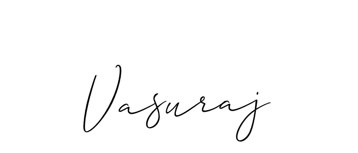 The best way (Allison_Script) to make a short signature is to pick only two or three words in your name. The name Vasuraj include a total of six letters. For converting this name. Vasuraj signature style 2 images and pictures png