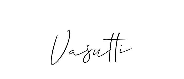 Use a signature maker to create a handwritten signature online. With this signature software, you can design (Allison_Script) your own signature for name Vasutti. Vasutti signature style 2 images and pictures png
