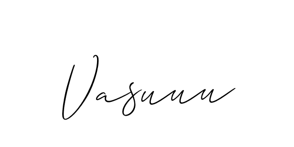 if you are searching for the best signature style for your name Vasuuu. so please give up your signature search. here we have designed multiple signature styles  using Allison_Script. Vasuuu signature style 2 images and pictures png