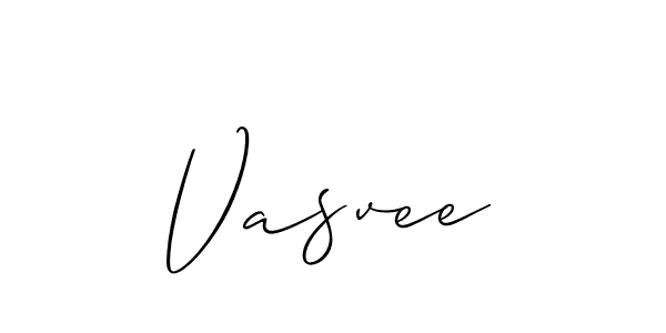 Best and Professional Signature Style for Vasvee. Allison_Script Best Signature Style Collection. Vasvee signature style 2 images and pictures png