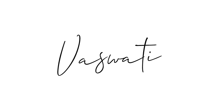 Create a beautiful signature design for name Vaswati. With this signature (Allison_Script) fonts, you can make a handwritten signature for free. Vaswati signature style 2 images and pictures png