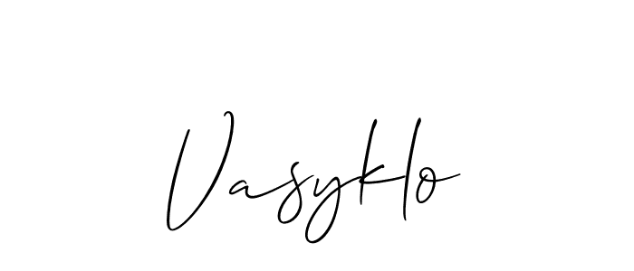 Make a beautiful signature design for name Vasyklo. Use this online signature maker to create a handwritten signature for free. Vasyklo signature style 2 images and pictures png