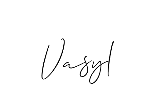 if you are searching for the best signature style for your name Vasyl. so please give up your signature search. here we have designed multiple signature styles  using Allison_Script. Vasyl signature style 2 images and pictures png