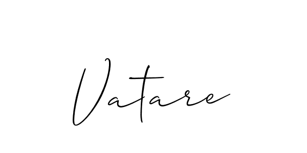 Allison_Script is a professional signature style that is perfect for those who want to add a touch of class to their signature. It is also a great choice for those who want to make their signature more unique. Get Vatare name to fancy signature for free. Vatare signature style 2 images and pictures png