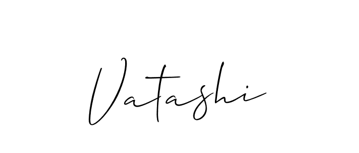 How to make Vatashi name signature. Use Allison_Script style for creating short signs online. This is the latest handwritten sign. Vatashi signature style 2 images and pictures png