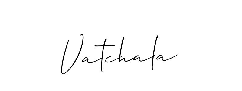 How to make Vatchala name signature. Use Allison_Script style for creating short signs online. This is the latest handwritten sign. Vatchala signature style 2 images and pictures png