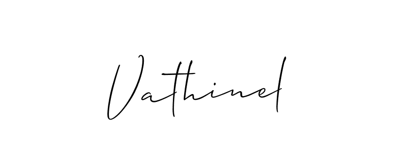 Allison_Script is a professional signature style that is perfect for those who want to add a touch of class to their signature. It is also a great choice for those who want to make their signature more unique. Get Vathinel name to fancy signature for free. Vathinel signature style 2 images and pictures png