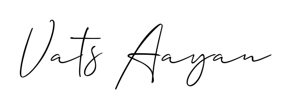 An effortless, minimalist signature concept for Vats Aayan using Allison_Script design. Clean lines that look great on any document. Vats Aayan signature style 2 images and pictures png