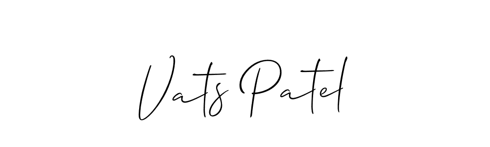 Design your own signature with our free online signature maker. With this signature software, you can create a handwritten (Allison_Script) signature for name Vats Patel. Vats Patel signature style 2 images and pictures png