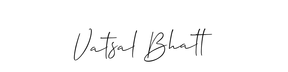 Also You can easily find your signature by using the search form. We will create Vatsal Bhatt name handwritten signature images for you free of cost using Allison_Script sign style. Vatsal Bhatt signature style 2 images and pictures png