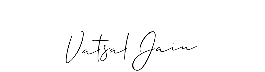 Make a beautiful signature design for name Vatsal Jain. With this signature (Allison_Script) style, you can create a handwritten signature for free. Vatsal Jain signature style 2 images and pictures png