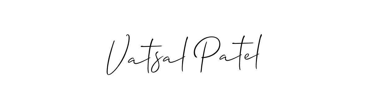 Also we have Vatsal Patel name is the best signature style. Create professional handwritten signature collection using Allison_Script autograph style. Vatsal Patel signature style 2 images and pictures png