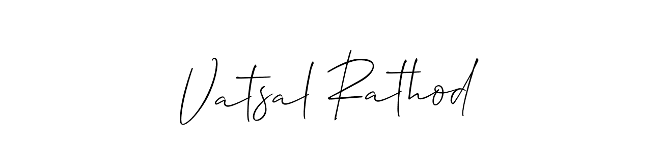 How to make Vatsal Rathod signature? Allison_Script is a professional autograph style. Create handwritten signature for Vatsal Rathod name. Vatsal Rathod signature style 2 images and pictures png