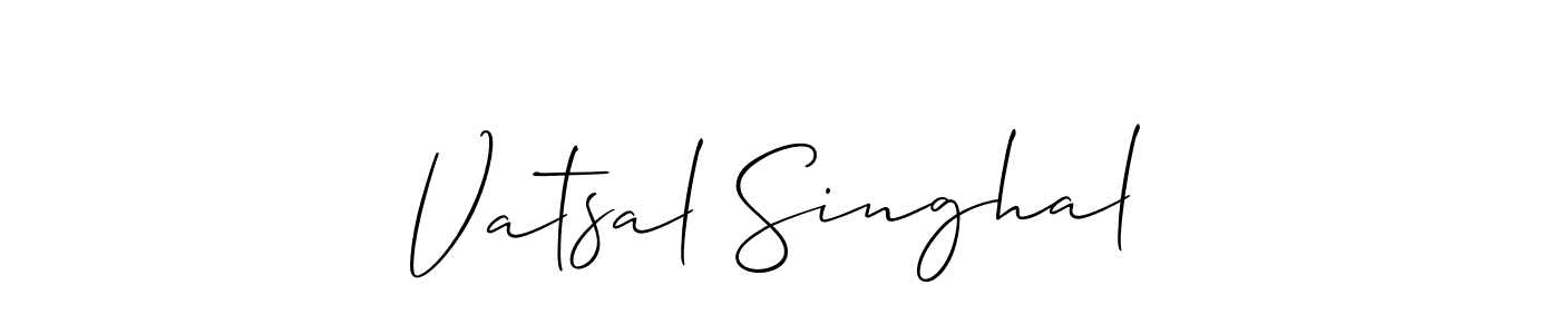 Similarly Allison_Script is the best handwritten signature design. Signature creator online .You can use it as an online autograph creator for name Vatsal Singhal. Vatsal Singhal signature style 2 images and pictures png