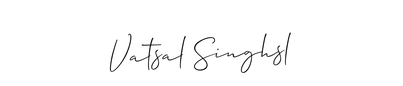 How to Draw Vatsal Singhsl signature style? Allison_Script is a latest design signature styles for name Vatsal Singhsl. Vatsal Singhsl signature style 2 images and pictures png