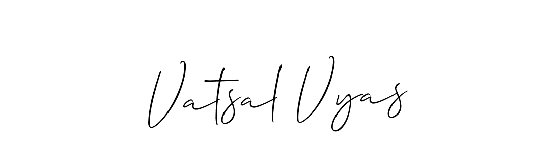 if you are searching for the best signature style for your name Vatsal Vyas. so please give up your signature search. here we have designed multiple signature styles  using Allison_Script. Vatsal Vyas signature style 2 images and pictures png