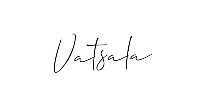 Make a beautiful signature design for name Vatsala. With this signature (Allison_Script) style, you can create a handwritten signature for free. Vatsala signature style 2 images and pictures png