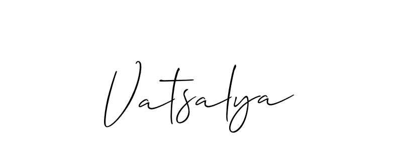 Make a beautiful signature design for name Vatsalya. With this signature (Allison_Script) style, you can create a handwritten signature for free. Vatsalya signature style 2 images and pictures png