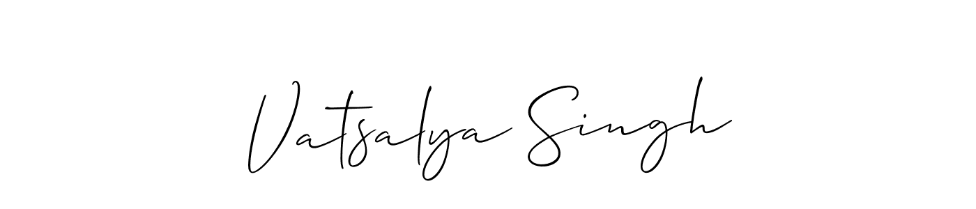 Make a beautiful signature design for name Vatsalya Singh. With this signature (Allison_Script) style, you can create a handwritten signature for free. Vatsalya Singh signature style 2 images and pictures png
