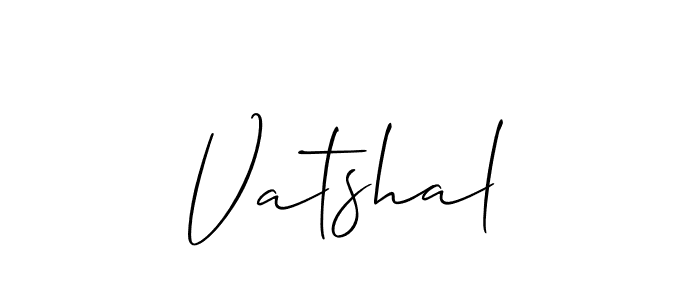 Make a beautiful signature design for name Vatshal. With this signature (Allison_Script) style, you can create a handwritten signature for free. Vatshal signature style 2 images and pictures png