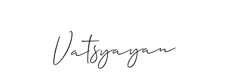 How to Draw Vatsyayan signature style? Allison_Script is a latest design signature styles for name Vatsyayan. Vatsyayan signature style 2 images and pictures png