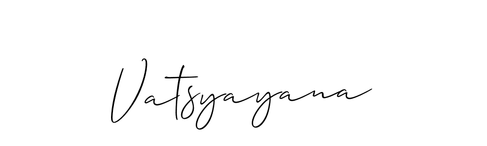 Use a signature maker to create a handwritten signature online. With this signature software, you can design (Allison_Script) your own signature for name Vatsyayana. Vatsyayana signature style 2 images and pictures png